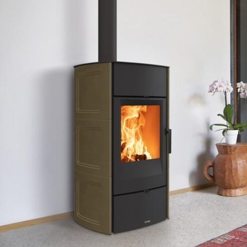 Stufa a legna - E520 C - 5 STELLE - Piazzetta - 5 kW...10 kW / da appoggio / contemporanea