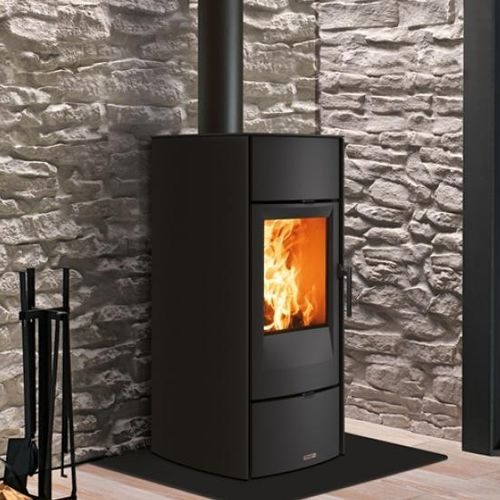 Stufa a legna - E520 - 5 STELLE - Piazzetta - 5 kW...10 kW / da appoggio / contemporanea