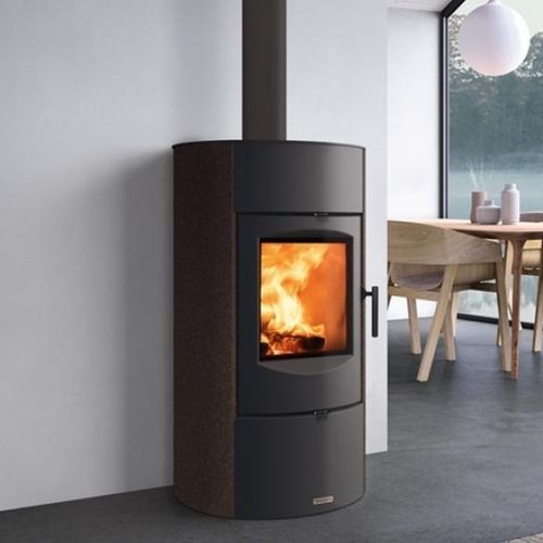 Stufa a legna - E520 T - 5 STELLE - Piazzetta - 5 kW...10 kW / da appoggio / contemporanea