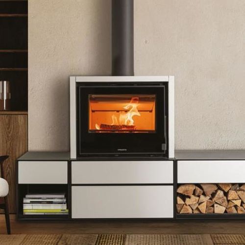 Stufa a legna - VOXEL COMB. A - Piazzetta - 6 kW / da appoggio / contemporanea