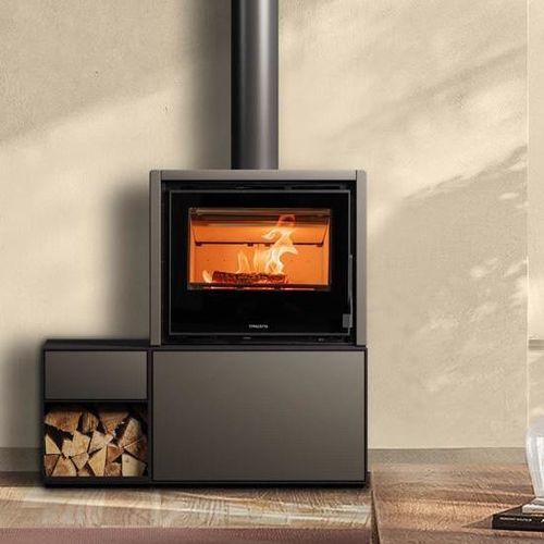 Stufa a legna - VOXEL COMB. C - Piazzetta - 6 kW / da appoggio / contemporanea