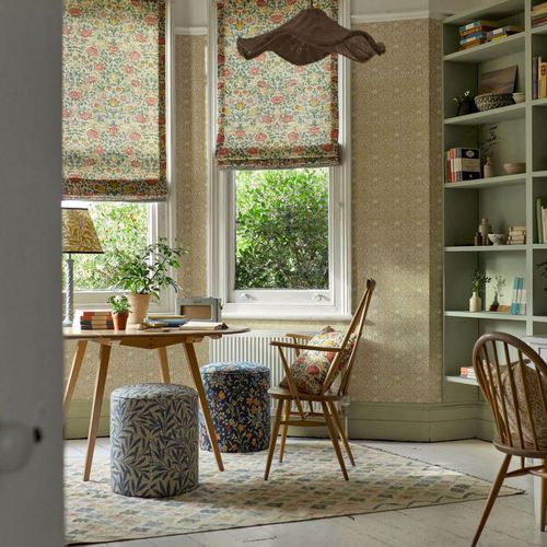 Tenda a fiori - ROSE - MORRIS & Co. - in lino / in cotone / in nylon