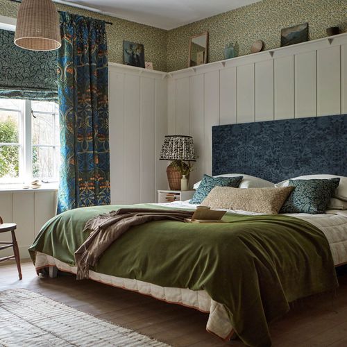 Testiera su misura - SUNFLOWER CAFFOY - MORRIS & Co. - per letto matrimoniale / per letto singolo / contemporanea
