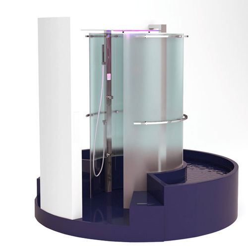 Box doccia multifunzione - EMY PLUS - SAUNA ITALIA SPA - in acciaio / con sportello battente / circolare