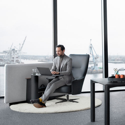 Poltrona visitatore contemporanea - PORTS TASK LOUNGE - Bene GmbH - in tessuto / con schienale alto / con poggiatesta