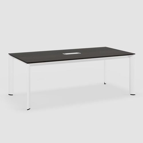 Tavolo da riunione contemporaneo - AL MEETING - Bene GmbH - in legno / con supporto in alluminio / rettangolare