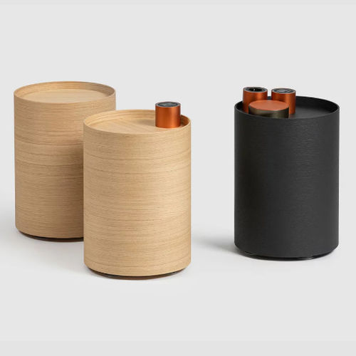 Tavolino basso contemporaneo - PORTS SIDE TABLE - Bene GmbH - in rovere / in castagno / in alluminio