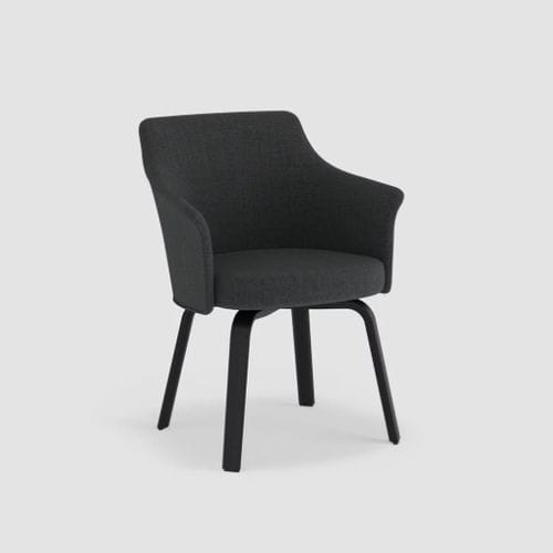 Poltrona contemporanea - PORTS - Bene GmbH - in tessuto / in legno / imbottita