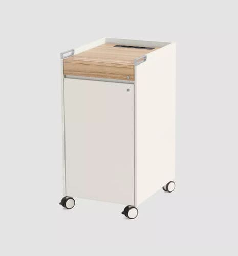 Cassettiera per ufficio mobile - T-CADDY - Bene GmbH - in metallo / 3 cassetti / con sportello battente