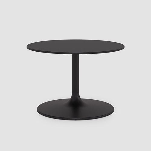 Tavolino basso contemporaneo - CASUAL Side Table - Bene GmbH - in Fenix NTM / con supporto in acciaio termolaccato / rotondo