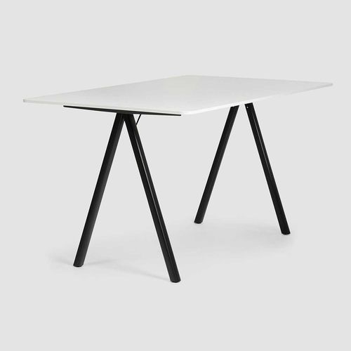 Tavolo da riunione contemporaneo - DELTA PURE MEETING HIGH - Bene GmbH - in acciaio / in legno / con supporto in legno impiallacciato