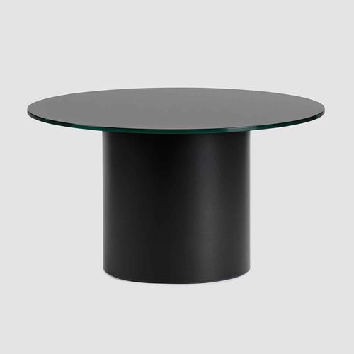 Tavolo d'appoggio contemporaneo - PARCS CYLINDER TABLE - Bene GmbH - in MDF / in vetro / con supporto in MDF
