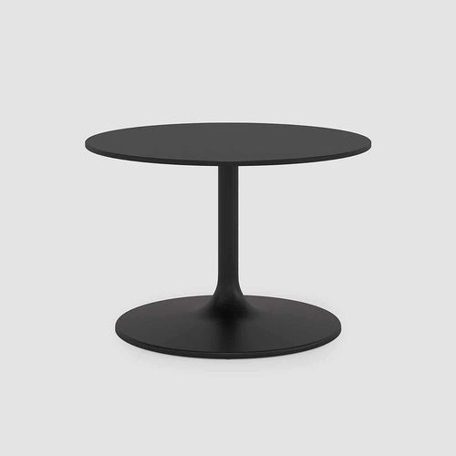 Tavolo d'appoggio contemporaneo - CASUAL - Bene GmbH - in Fenix NTM / con supporto in acciaio verniciato a polvere / rotondo