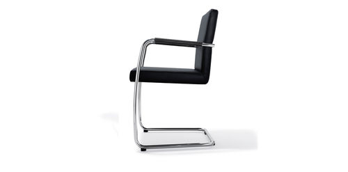 Sedia visitatore contemporanea - DEXTER - Bene GmbH - da interno / in acciaio / in pelle