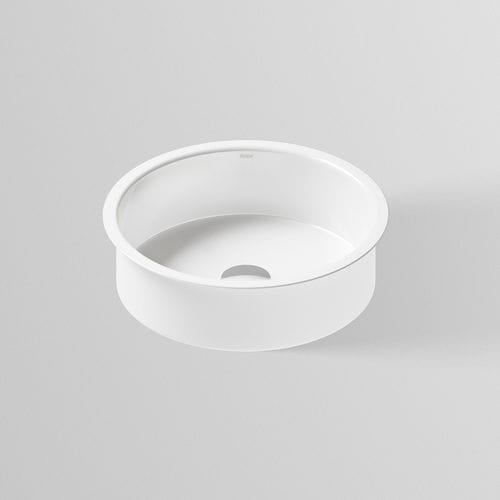 Lavabo sottopiano - UB.KE SERIES - Alape - in acciaio vetrificato / antibatterico / rotondo