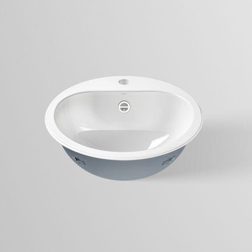 Lavabo da incasso - EW SERIES - Alape - in acciaio vetrificato / antibatterico / rotondo