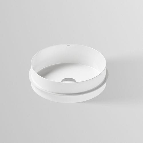 Lavabo da incasso - EB.KE SERIES - Alape - in acciaio vetrificato / antibatterico / rotondo