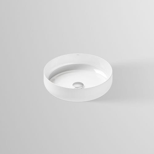 Lavabo da appoggio - AB.SO SERIES  - Alape - in acciaio vetrificato / antibatterico / rotondo