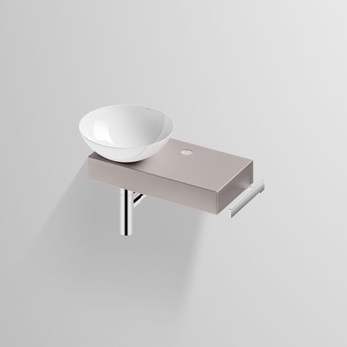 Piano lavabo in acciaio vetrificato - WP.PN SERIES - Alape - con portasalviette integrato