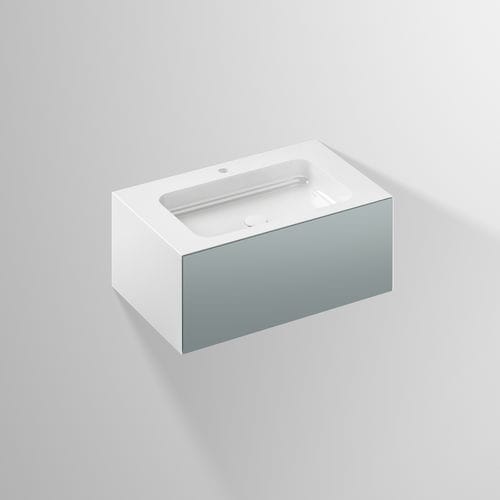 Lavabo sospeso - WP.FO SERIES  - Alape - in acciaio vetrificato / antibatterico / rettangolare