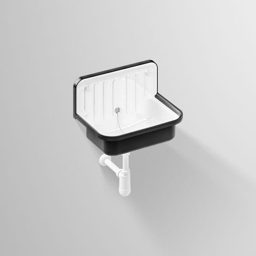 Lavabo per lavanderia sospeso - AG SERIES - Alape - in acciaio vetrificato