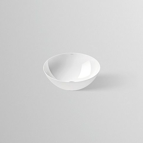 Lavabo da appoggio - SB.K SERIES - Alape - in acciaio vetrificato / antibatterico / ovale