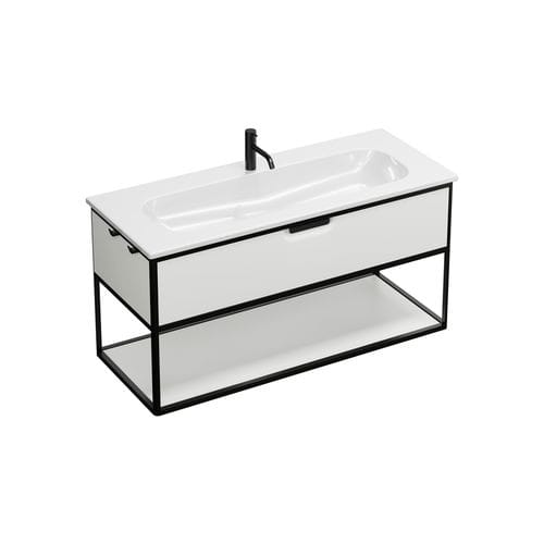 Lavabo con cassetti integrati - SGUJ123 - Burgbad - da incasso / in ceramica / in alluminio