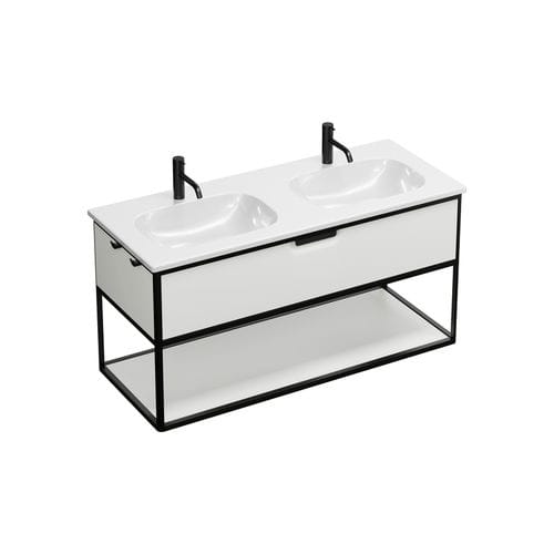 Lavabo da incasso - SGUL123 - Burgbad - in ceramica / in alluminio / con portasalviette integrato