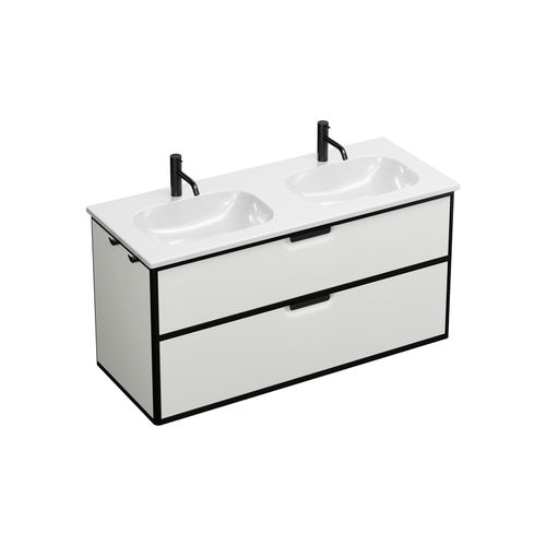 Lavabo da incasso - SGUZ123 - Burgbad - in ceramica / in alluminio / con portasalviette integrato