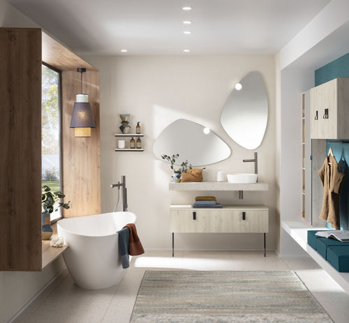 Bagno contemporaneo - ARCHI - Delpha - in quercia naturale / in pelle / su misura