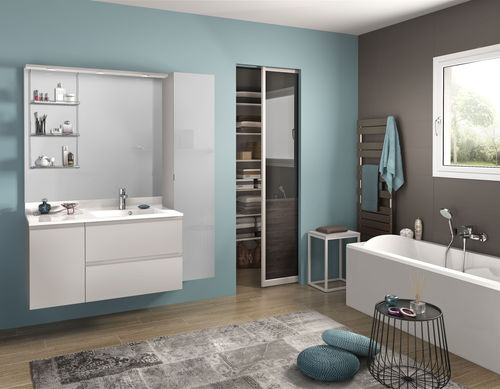 Bagno contemporaneo - EVOLUTION Capture Argile mat - Delpha - in legno / in ceramica / bentonitico