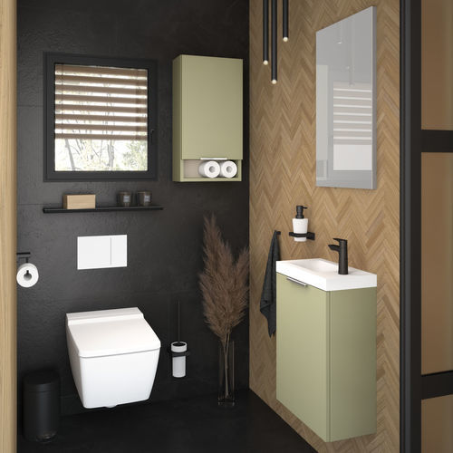 WC sospeso - Alba - Delpha - in ceramica / per uso residenziale / quadrato