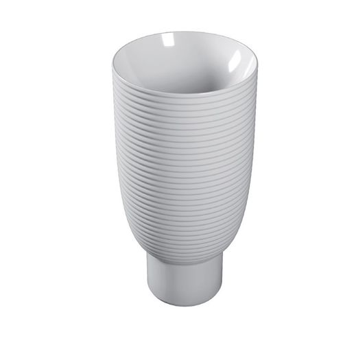 Lavabo autoportante - LOOM : LO08542001 - Disegno Ceramica - in ceramica / rotondo / contemporaneo