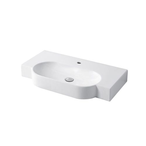 Lavabo sospeso - OVO : OV09045101 - Disegno Ceramica - in ceramica / con piano integrato / ovale