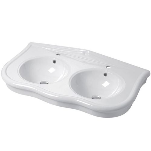 Lavabo sospeso - PA11D61101 - Disegno Ceramica - in ceramica / doppio / rotondo