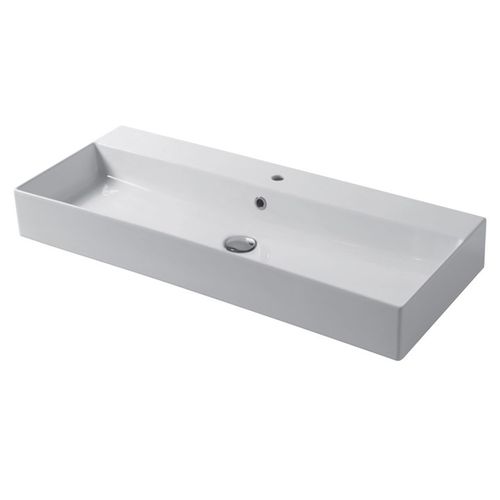 Lavabo sospeso - SLIM : SS10046101 - Disegno Ceramica - in ceramica / rettangolare / contemporaneo