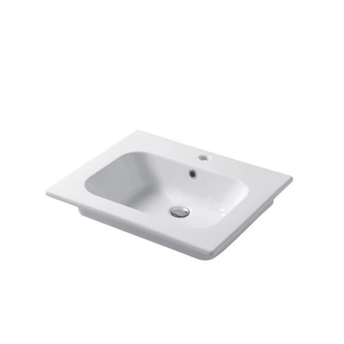 Lavabo da incasso - QUBO : QS06151101 - Disegno Ceramica - in ceramica / rettangolare / contemporaneo