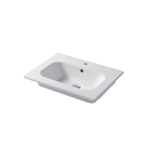 Lavabo da incasso - QUBO : QS06146101 - Disegno Ceramica - in ceramica / rettangolare / contemporaneo