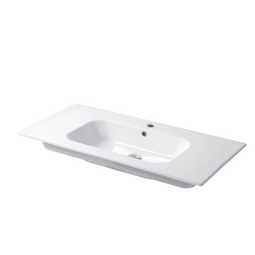 Lavabo da incasso - QUBO : QS09151101 - Disegno Ceramica - in ceramica / rettangolare / contemporaneo