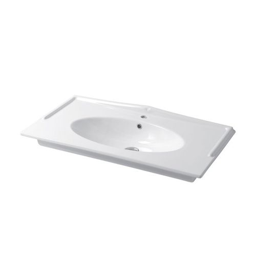 Lavabo da incasso -  QV09651101/QV09651301/QV07151301 - Disegno Ceramica - in ceramica / ovale / contemporaneo