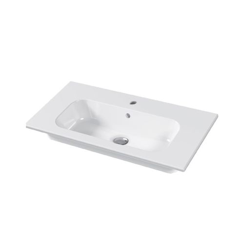 Lavabo da incasso - QUBO : QS08140101 - Disegno Ceramica - in ceramica / rettangolare / contemporaneo