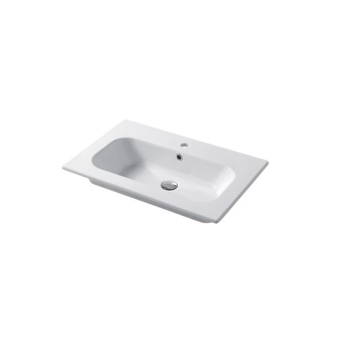 Lavabo da incasso - QUBO : QS07146101 - Disegno Ceramica - in ceramica / rettangolare / contemporaneo