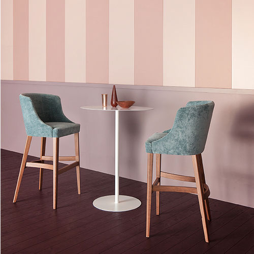 Sedia alta contemporanea - WOW - DRIGANI SRL - da interno / in tessuto / con supporto in legno