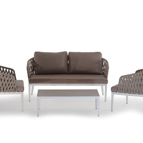 Divano contemporaneo - SET ORIENTAL - DRIGANI SRL - da esterno / in Textilene® / con cuscino rimovibile