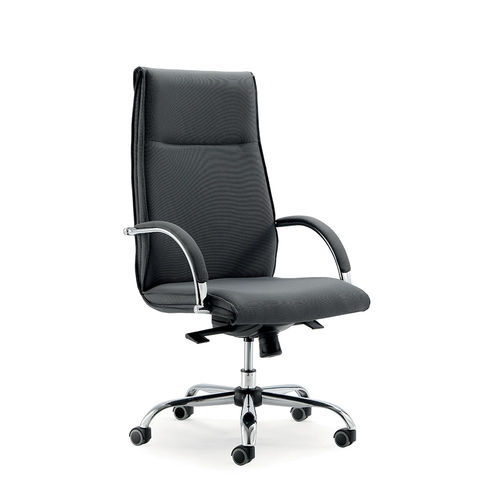 Sedia da ufficio contemporanea - UF 583/A - DRIGANI SRL - da interno / in tessuto / con supporto in metallo cromato