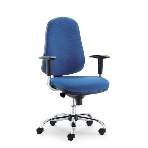 Sedia da ufficio contemporanea - UF 341 - DRIGANI SRL - da interno / in tessuto / con supporto in metallo cromato