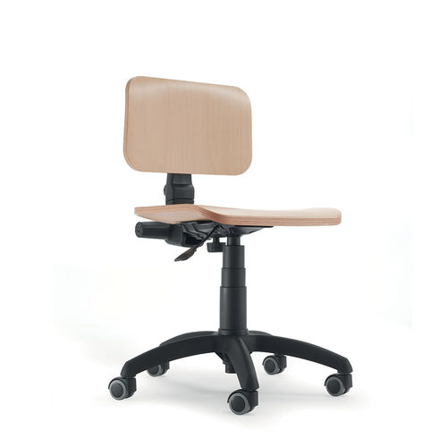 Sedia da ufficio contemporanea - UF 349 - DRIGANI SRL - da interno / in legno / con supporto in plastica
