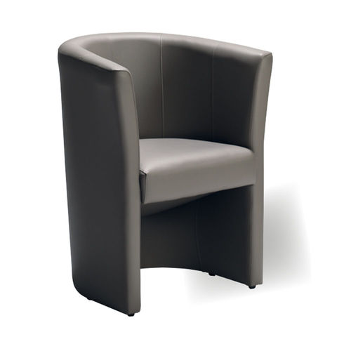 Sedia visitatore contemporanea - UF 140 - DRIGANI SRL - da interno / in pelle / con supporto in cuoio