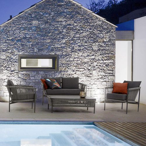 Divano contemporaneo - DOLOMITI - DRIGANI SRL - da esterno / in Sunbrella® / in tessuto acrilico