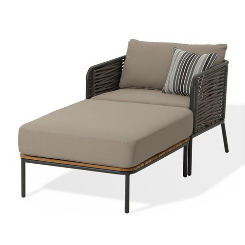 Chaise longue contemporanea - CORTINA  - DRIGANI SRL - in Textilene® / in alluminio / da esterno